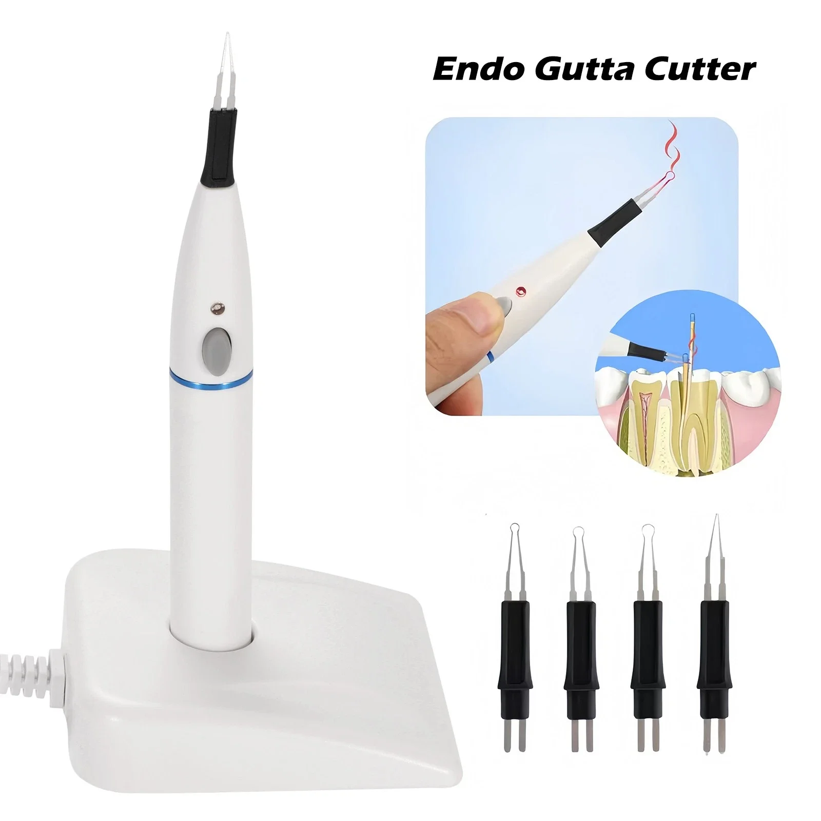 

Dental Endo Cordless Gutta Percha Tooth Gum Cutter Cut off with 4 Tips