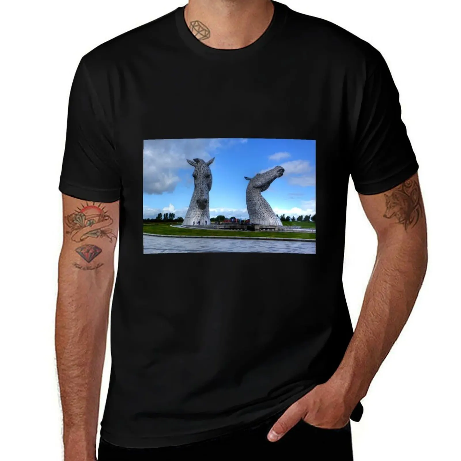 Equine Sculptures T-Shirt Casual Daily Wear Short Sleeve Top T-Shirt