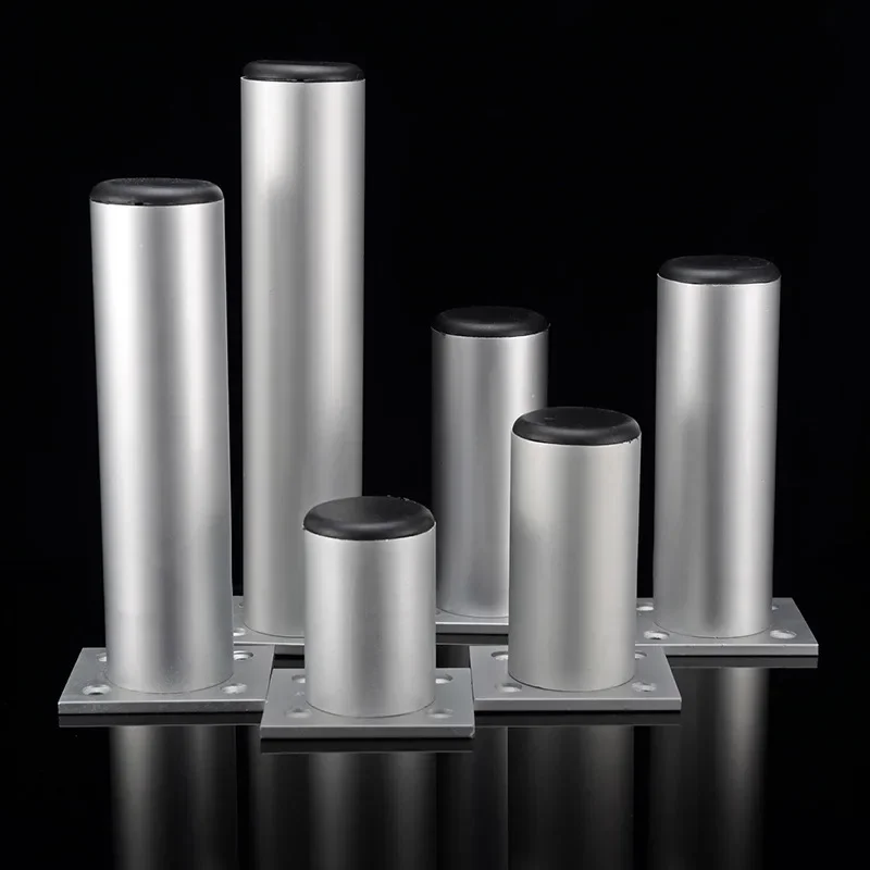 

4Pcs H6-30cm Adjustable Furniture Replacement Legs, Aluminum Alloy Support Feet Cabinet Sofa Tv Cabinet Legs Silver/Black