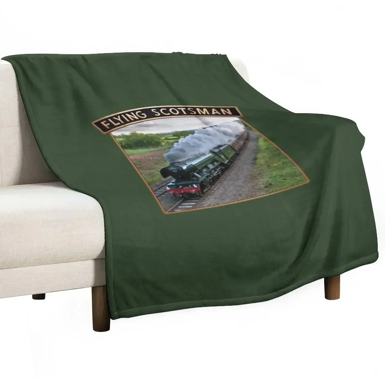 Flying Scotsman and Nameplate Throw Blanket Designers Shaggy Blankets