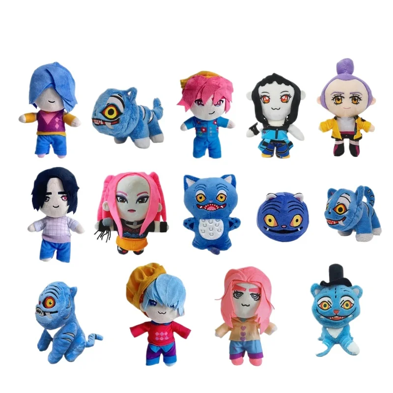 

Doll Kpop Demon Hunters Plush Huntr/X Anime Figure Purple Doll Tiger Plush Toy Group Stuffed For Kids Gifts Decoration Keychain