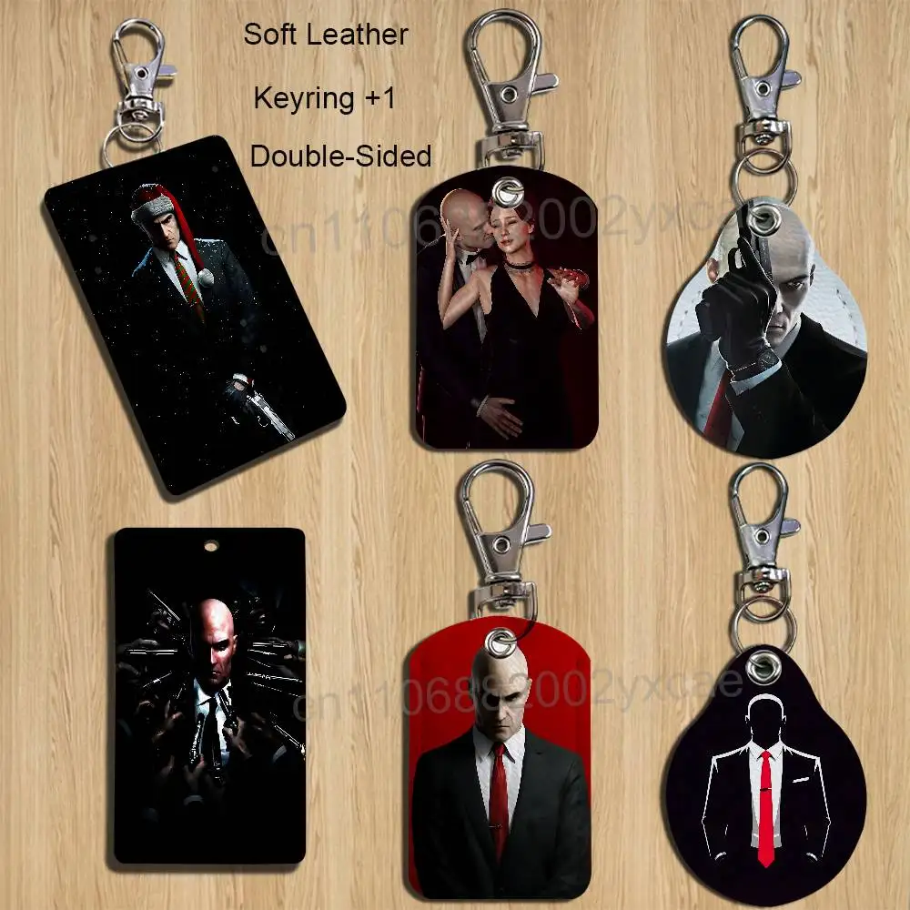 Agent 47 Hitman Diana Burnwood Keychain Holder Suitable For Subway Bank Card Bus Card Case Badge Holder Wallet Card Textured