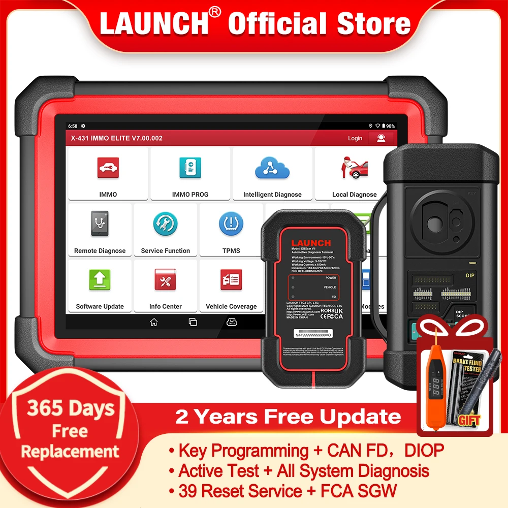 LAUNCH X431 IMMO PLUS X-PROG 3 Key Programmer Car Diagnostic Tools Auto OBD2 Scanner ECU Coding Active Test PK X431 V