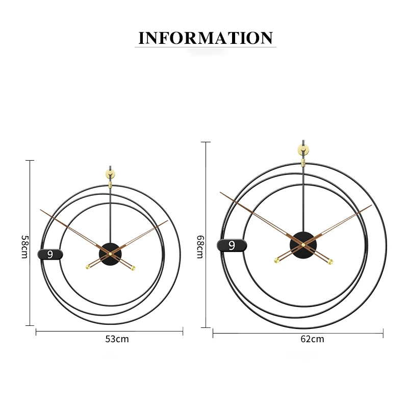 Imagem -05 - Relógio de Luxo em Silencioso para Decoração de Casa Relógio de Parede Grande Design Moderno Mecanismo de Sala de Estar Decoração de Casa Ideias de Presentes