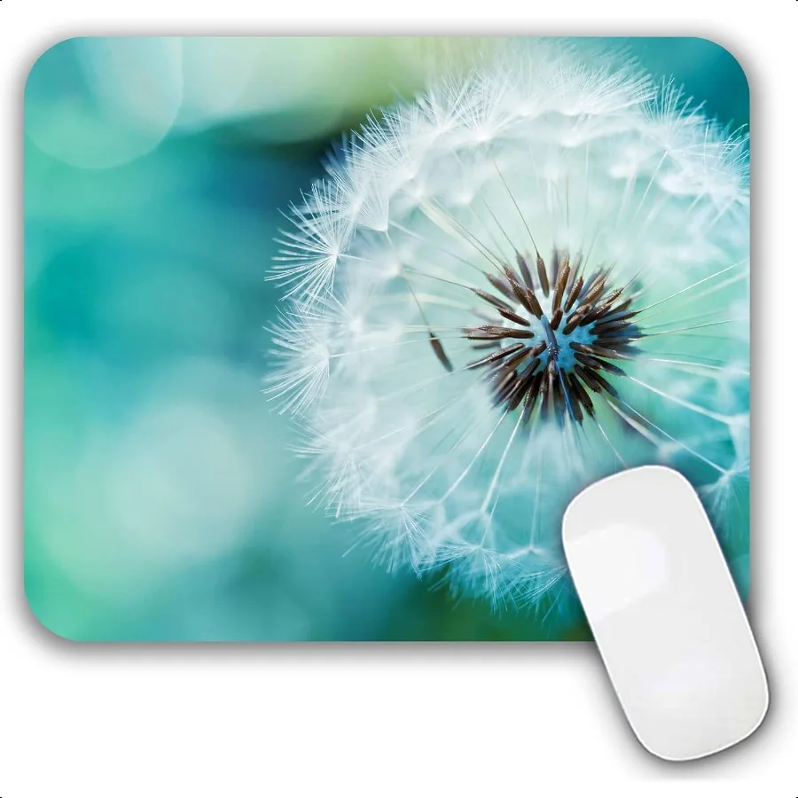 

Коврик для мыши, игровой коврик для мыши, нескользящий резиновый коврик для мыши с дизайном для ноутбука, компьютера, офиса, 9,5 x 7,9 x 0,12 дюйма, одуванчик