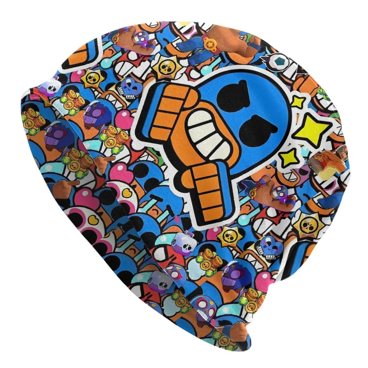 Brawling-Heros Anime Games Bonnet Hat Autumn Winter Street Skullies Beanies Hat Unisex Warm Dual-use Cap