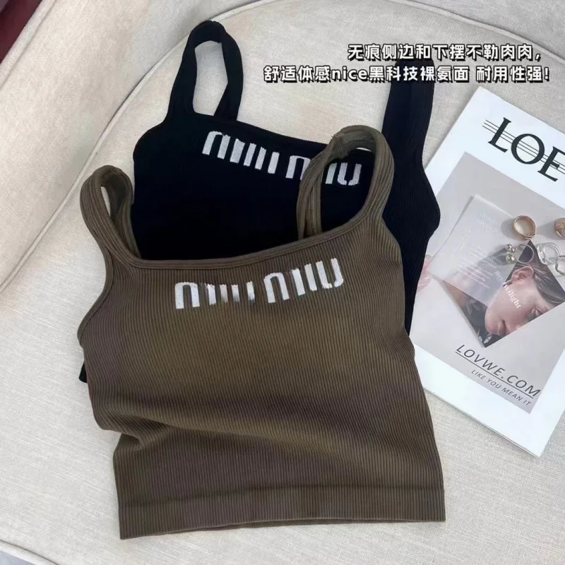 40-55kg Summer Base Outer Wear Chest Pad Camisole Short Beauty Back Slim Skin-Friendly Thin Exercise Underwear