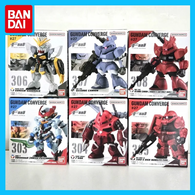 

Bandai Original Genuine Shokugan Gundam CONVERGE 27 GQuuuuuuX Z Gok Zaku Sandrock Action Figure Toys for Boys Girls Gift