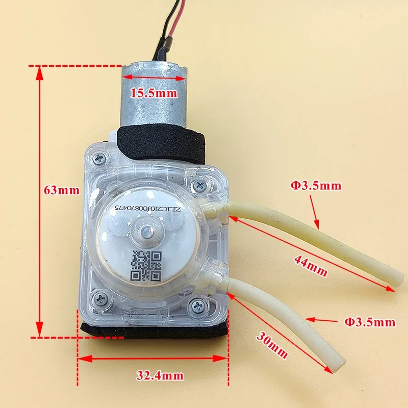 DC 3V 3.7V 5V Small Mini Peristaltic Water Pump Dosing Pump Micro Self-priming Suction Liquid Pump Reversible Metering Pump