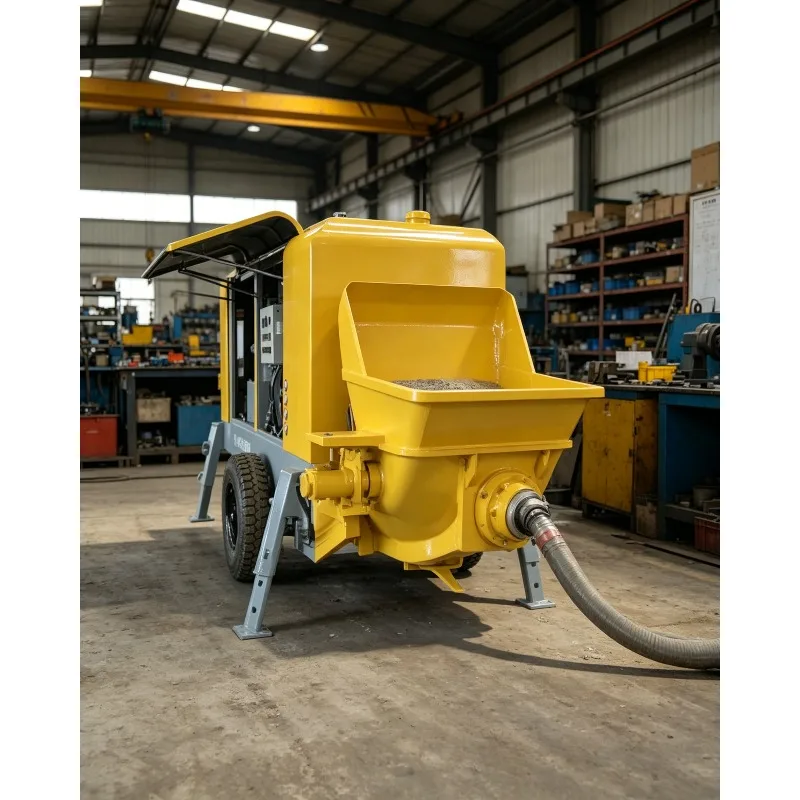 Portable Mobile Mini Diesel Secondary Construction Concrete Pumps Electric Power Hydraulic Concrete Pump