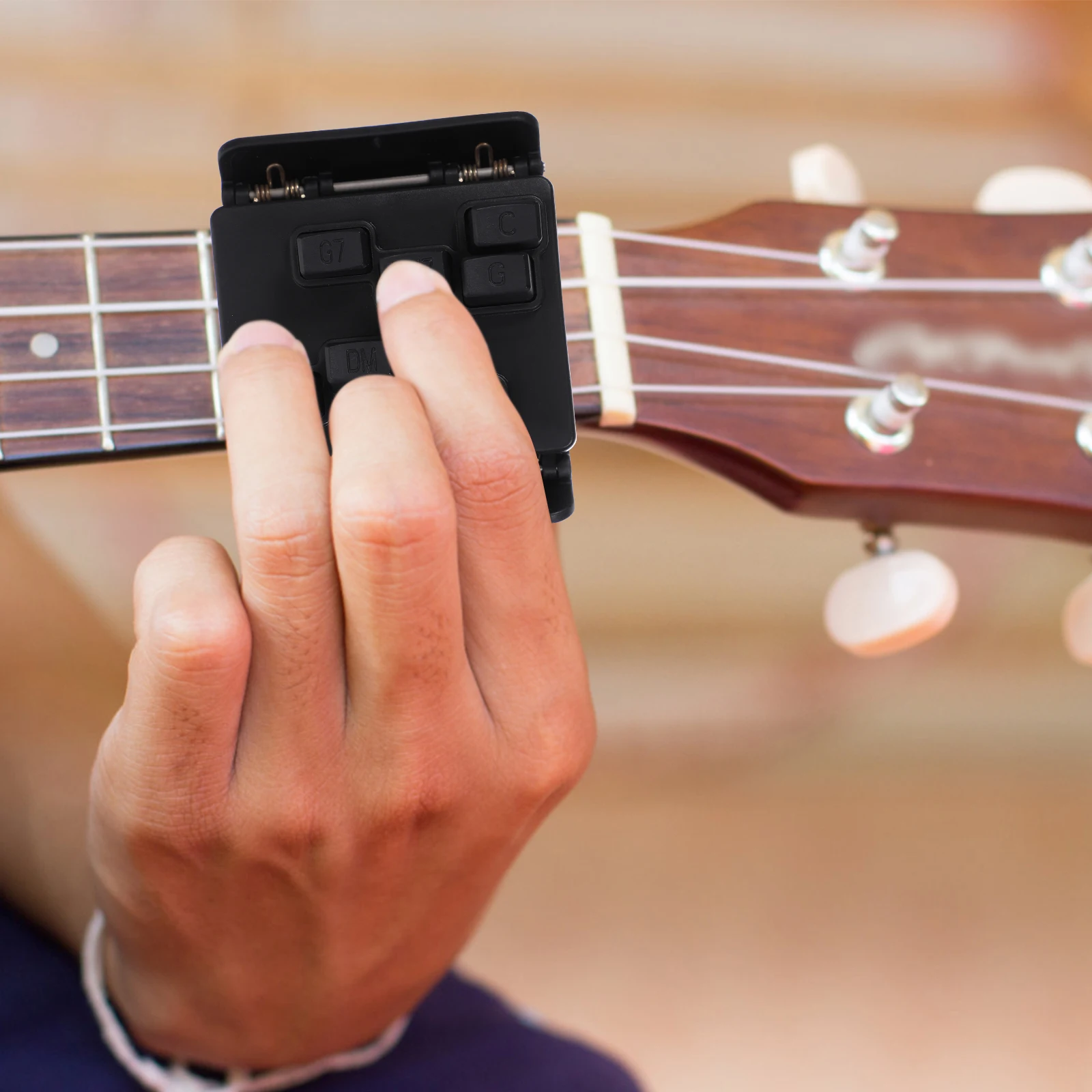 

Ukulele Chord Trainer Practice Aid for 23Inches with C F Am Dm G G7 Chords Musical Instrument Accessories Beginner Tool