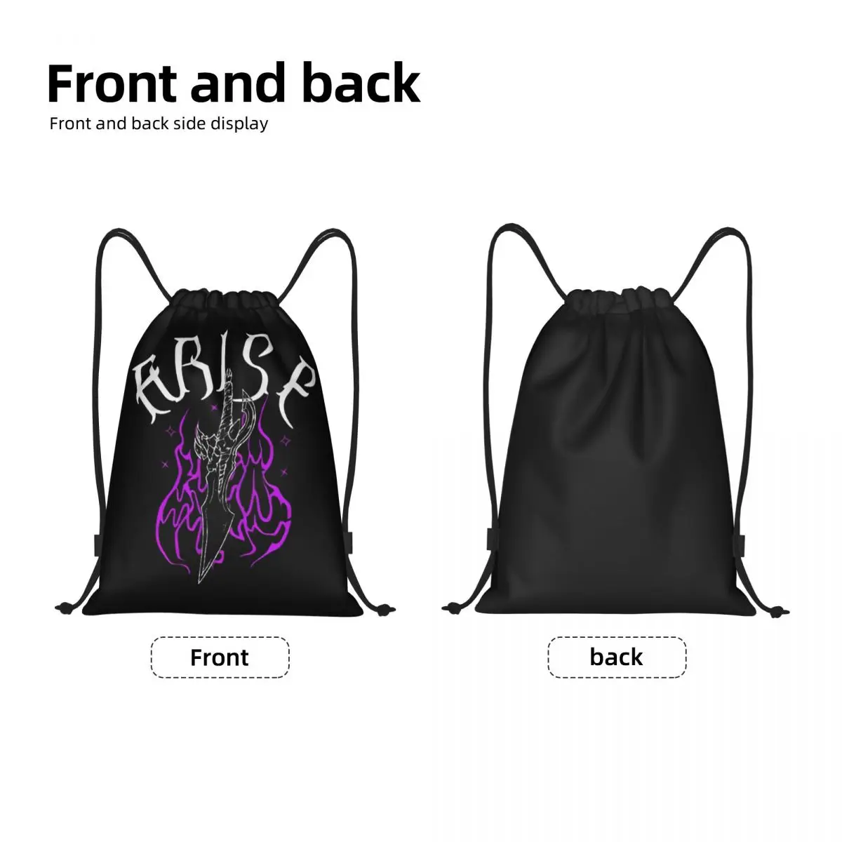 Kasaka's Venom Fang Y2k Drawstring Backpack Gym Sports Sackpack Water Resistant Solo Leveling String Bags for Hiking