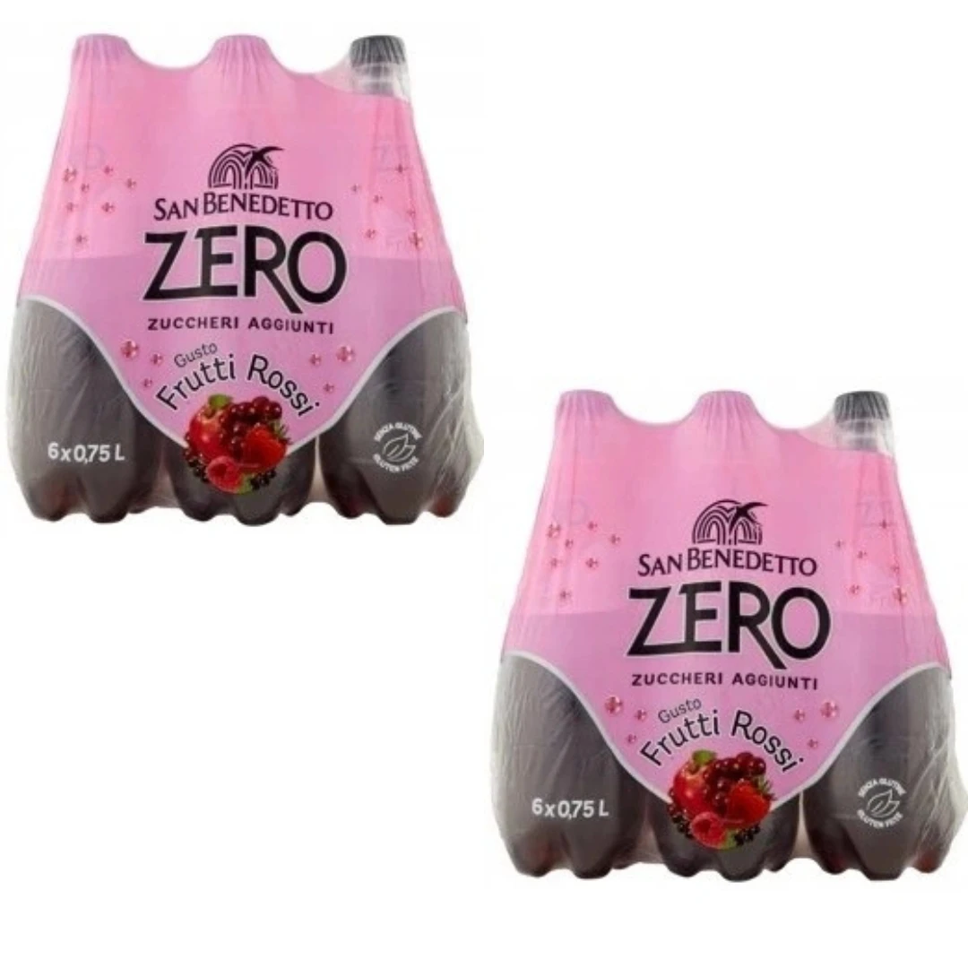 San Benedetto Zero Frutti Rossi Soda 12x750ml Zuckerfrei Italienisch