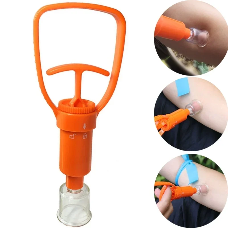 Mini Venom Extractor Suction Pump First Aid For Outdoor Camping Emergency Supplies Snake Spider Bite With 8 Accessories