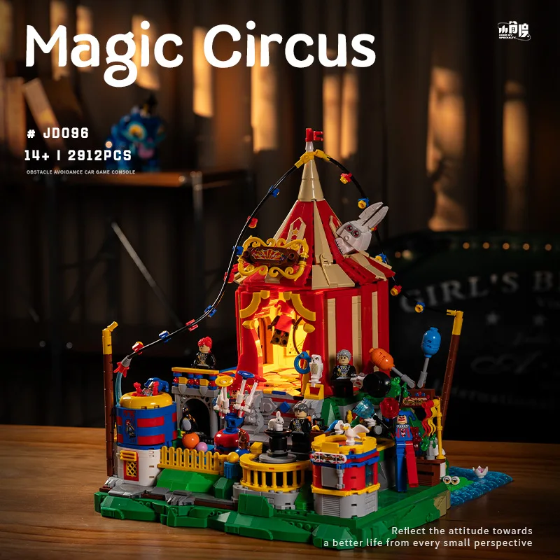 

Lighting Crazy Amusement Park Building Abs Puzzle Assembly Model Ornament Toys, Gifts For Teenagers And Adults，XT272