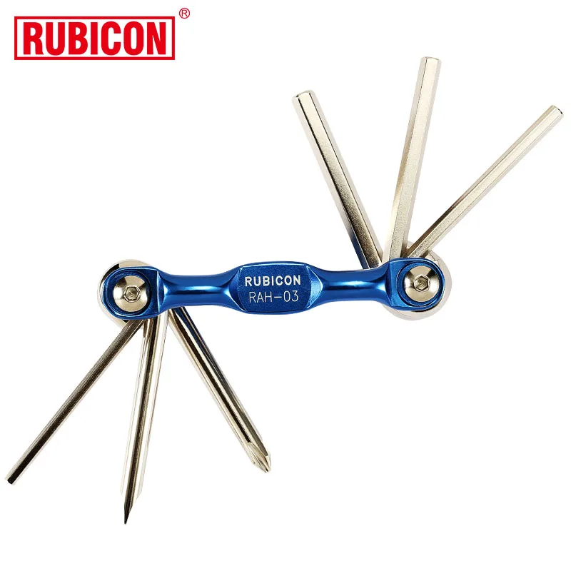 

Rubicon Folding Screwdriver Set CR-V Hex Wrench Set with Phillips Screwdrivers Portable Hex Key Wrenches Allen Keys Hand Tool