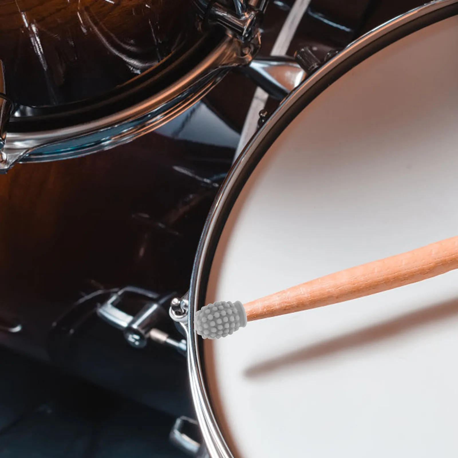 

4pcs Drumstick Protector Silicone Tips Mute Ends Caps Instrument Accessories Drum Practice Tips Lightweight