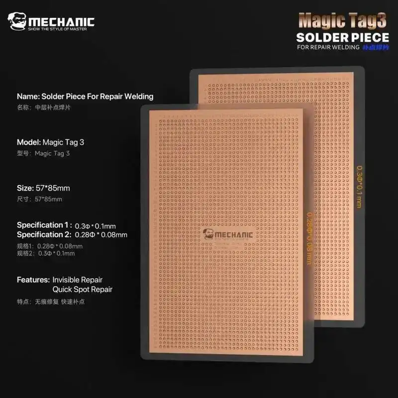 MECHANIC Magic Tag3 Phosphor Bronze Solder 0.28mm/ 0.3mm Low Loss High Conductivity for Phone Motherboard PCB Repair Tools