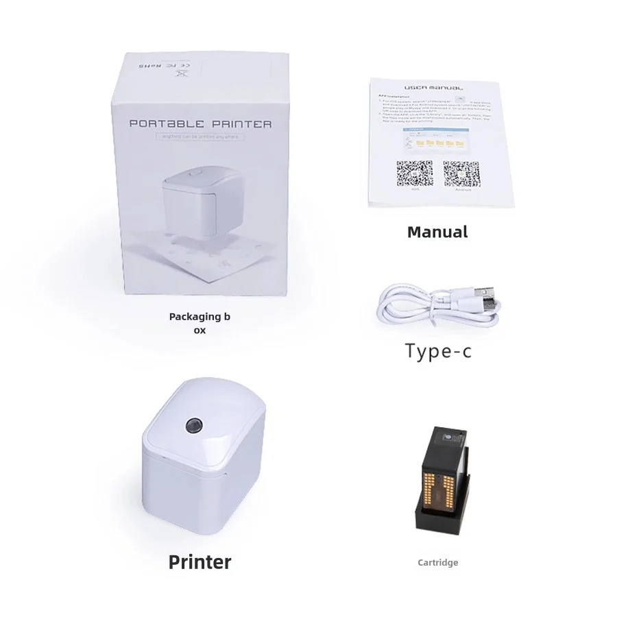 Hot Selling Adult Handheld Mini Logo Tattoo Printer Jt01 Draagbare Multi-Color Inkjet Diy One-Way Printing Eetbare Inkt Speelgoed Cadeau