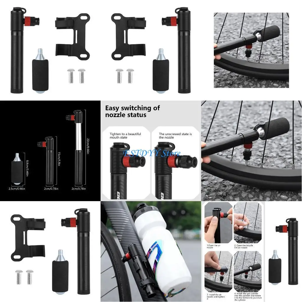 

G6DE Double Valves Cycling Tire Portable CO2 Small Cycling Tire Inflator
