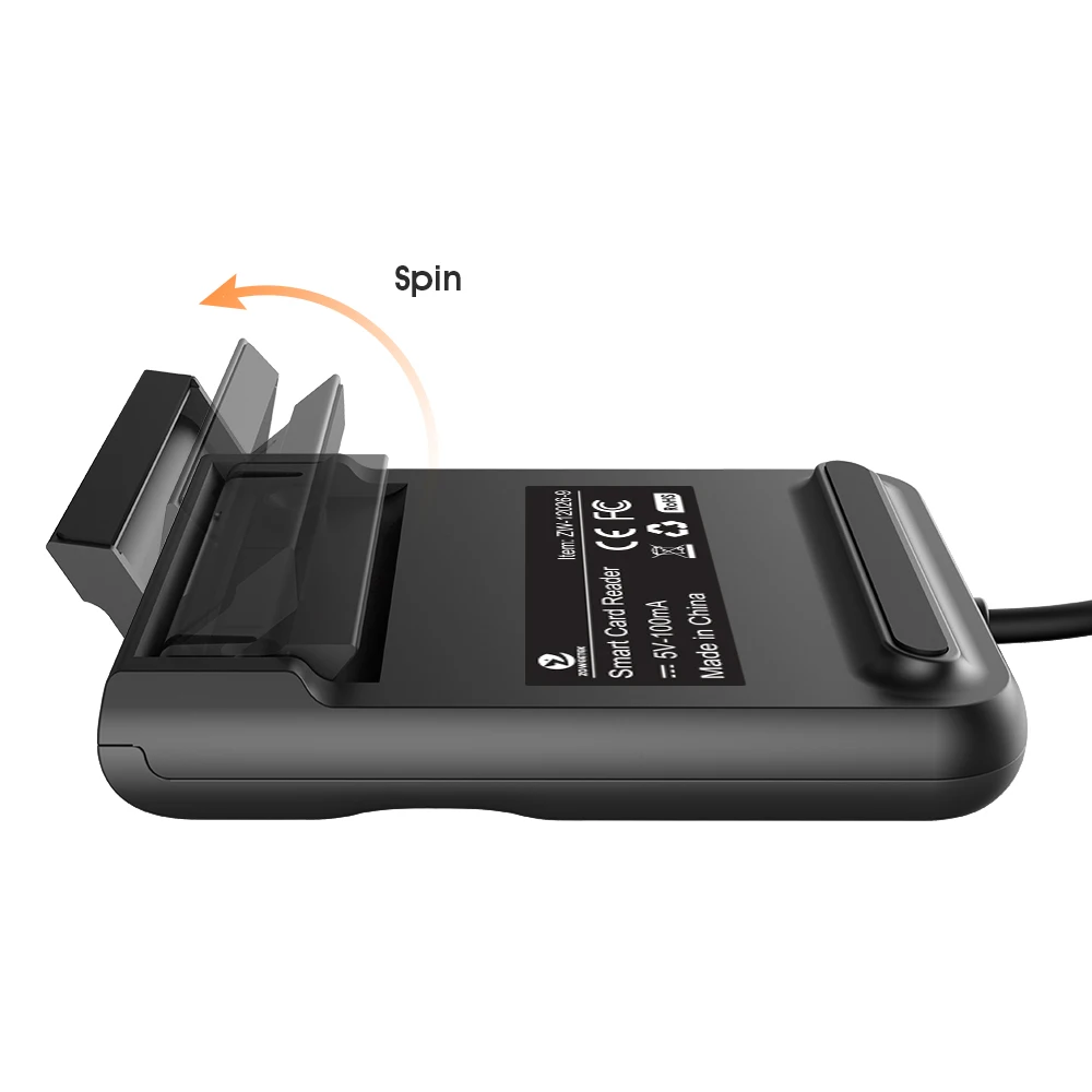 Zoweetek ชิปสัมผัส EMV USB ใหม่เครื่องอ่านการ์ดอัจฉริยะสำหรับ DNI ID IC Card