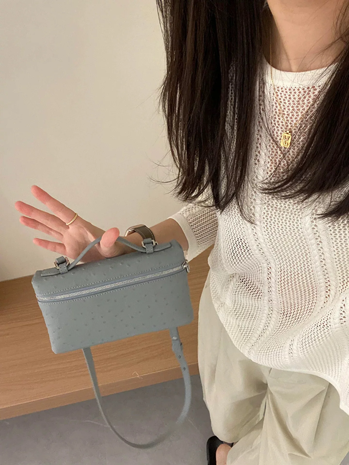 Korean hollowed out knitted sweater women's loose long sleeved sun protection shirt