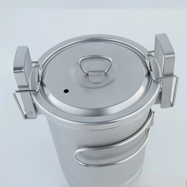 Multi Functional Camping Rice Cook Pot 304 Stainless Steel Hanging Stew Pot With Removable Steamer For Campfire RV Group Picnic