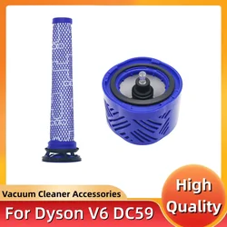 Filter Pre & Post-Motor HEPA Filter Kit Suitable for Dyson DC59 V6 Vacuum Cleaner Parts DY-96674101 & DY-96566101 Replacement