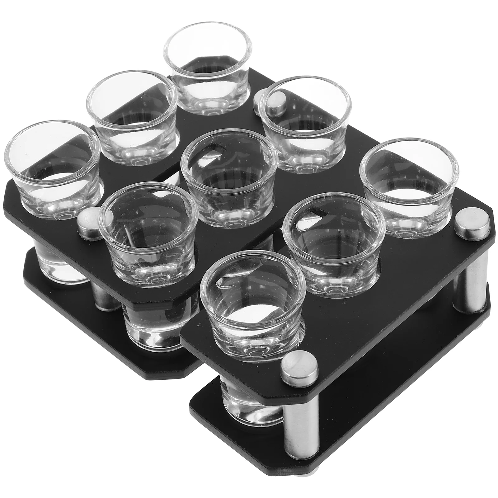 Acrylic Cup Holder Trays Rack Shot Bracket Tasting Flight Boards Plastic Stand Party Serving Platter