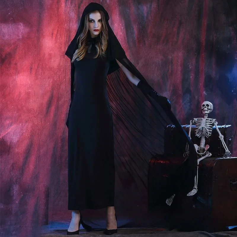 Halloween Costumes Ghost Witch Grim Reaper Dress Dress Amusement Park Rave Party Performance Dress Festival Play Costume