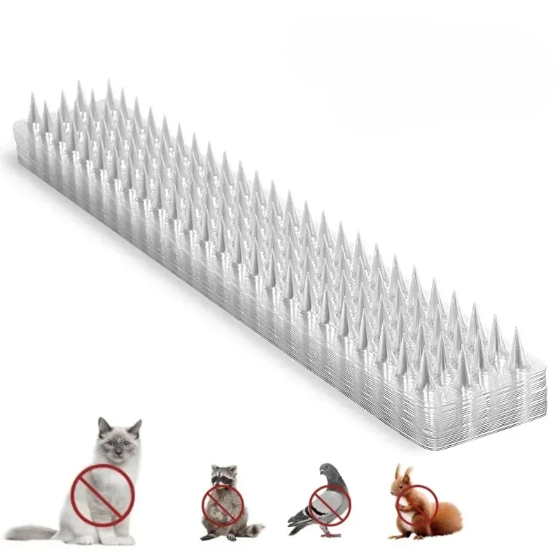 Spikes Repeller Cat Plastic Bird Repellent Anti Pigeon Anti-bird Squirrel Garden Fences Control Transparent Spikes