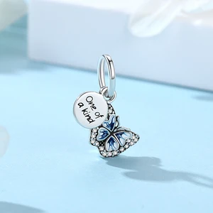 Original 925 Sterling Silber Charms für Frauen, Mond, Stern, Regenbogen, Firefly -Anhänger, Fit Pan Bracelets, Halsketten, Schmuck 6 Hauptverkaufsstar Perlen - №4