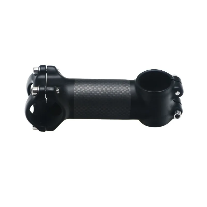 3K Carbon Wrapped Bicycle Stem, Aluminum Alloy + Carbon Fiber Bike Handlebar Stem, ±Angle Optional for Road & Mountain Bike