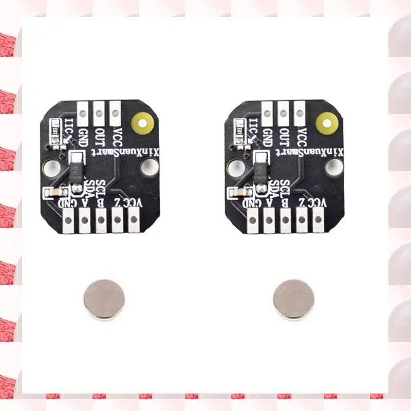 ABGN 2 ชิ้น MT6701 แม่เหล็ก Encoder โมดูล PWM/I2C อินเทอร์เฟซสําหรับ AS5600 เปลี่ยน, มอเตอร์ไร้แปรงโหมด ABZ 1024 เส้น