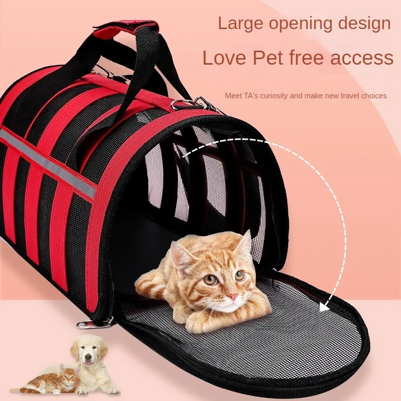 2024 New Mesh Pet Carrier Wear-resistant Oxford Cloth Portable Hospital Cat Bag