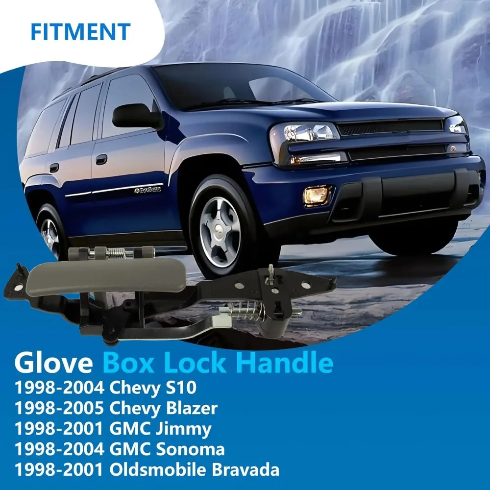 For Chevy S10 Blazer GMC Jimmy Sonoma Oldsmobile Bravada Glove Box Handle Latch Lock  Replace 15727767 15727766