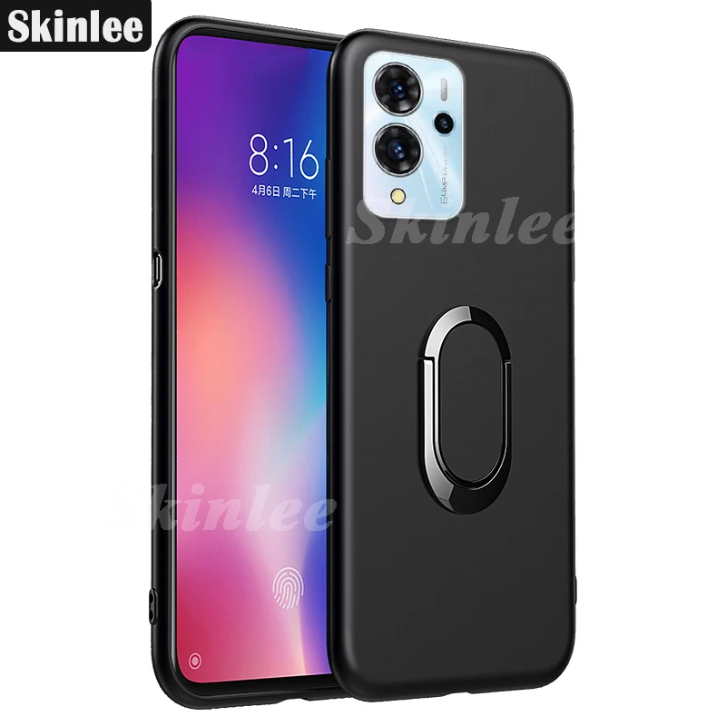 Skinlee For ZTE Blade V40 Pro Case Full Protection Silicone Matte Cover With Ring For ZTE Blade V40 Vita Shockproof Case