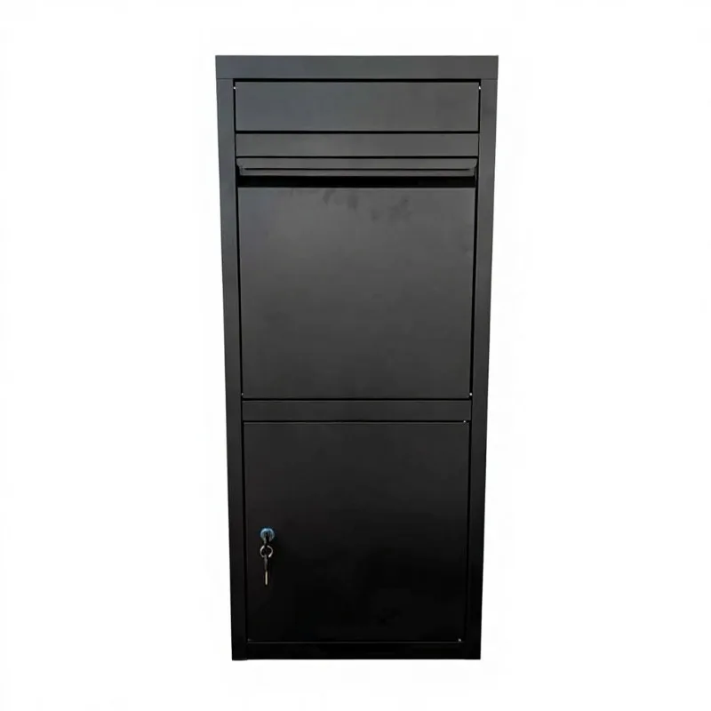 Steel mailbox wall-mounted parcel delivery box, home garden newspaper storage metal