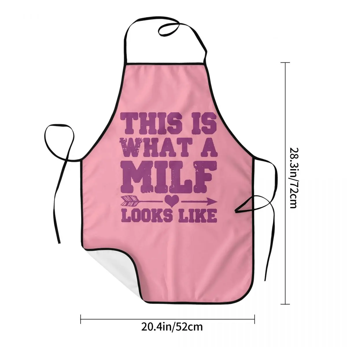 Funny Mom MILF Apron Chef Cooking Cuisine Tablier Sleeveless Bib Kitchen Cleaning Pinafore for Women Men Painting