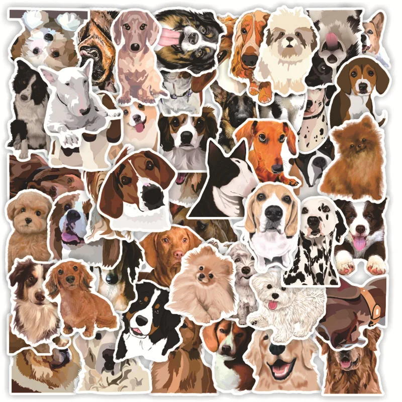 10/30/ 50Pcs Cute Golden Retriever Stickers For Suitcase Skateboard Laptop Luggage Fridge Phone Car Styling DIY Decal Pegatinas