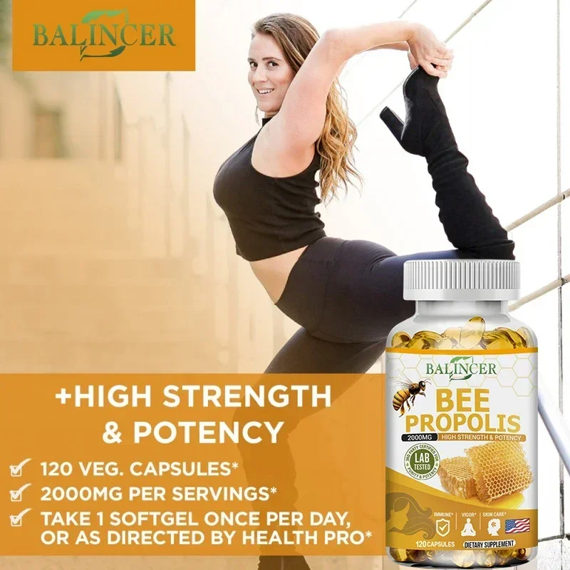 Balincer Natural Propolis Supplement - Helps with Immunity, Skin, Vitality, Overall Joint Care, Teeth and Gums Non-GMO