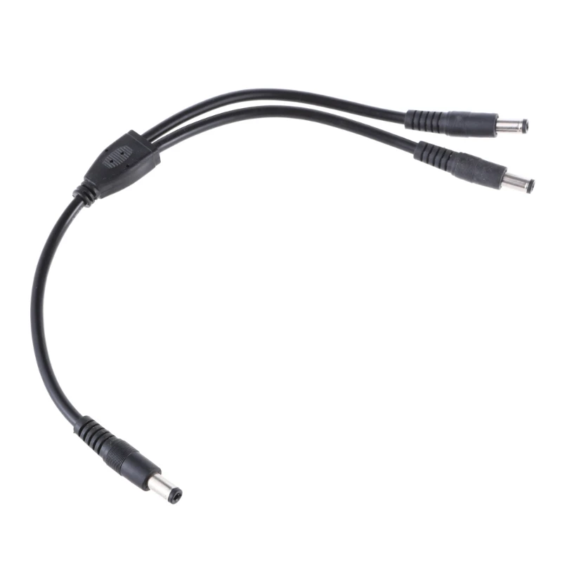 High Conductivity DC5525 Power Y Splitter Cable CCTV Power Splitter Cable Connecting Two Devices with 5.5MMx2.1MM Input