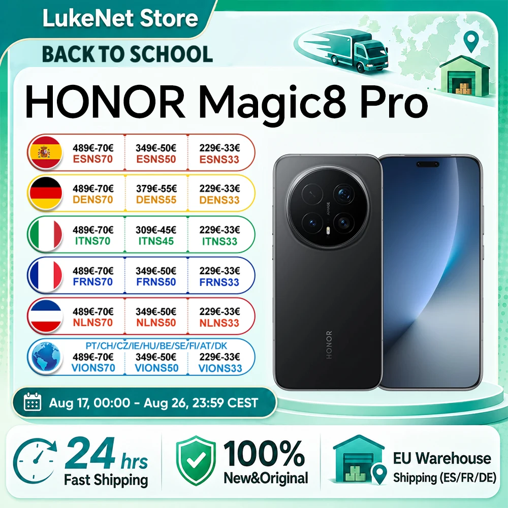 HONOR Magic 8 Pro 5G Versión EU, Teléfono Inteligente Snapdragon 8 Elite Gen 5, 200MP AIMAGE, 6270mAh, 100W, 6.71''… — oferta en AliExpress