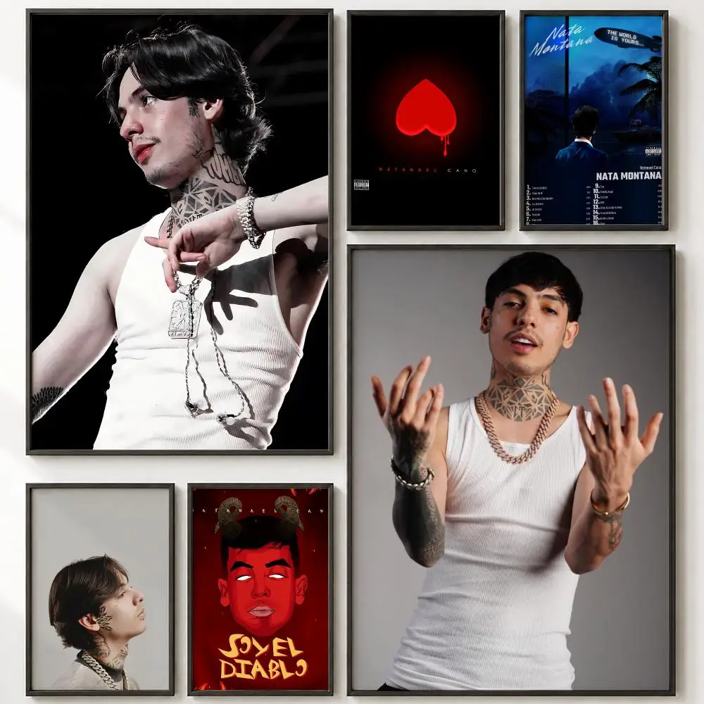 Rapper Natanael Cano Poster HD poster wall art self-stick no-residue for home cafe office great gift