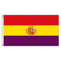 3Jflag 3X5Fts 90X150cm Spagna Bandiera civile spagnola e insegna della Seconda Repubblica spagnola