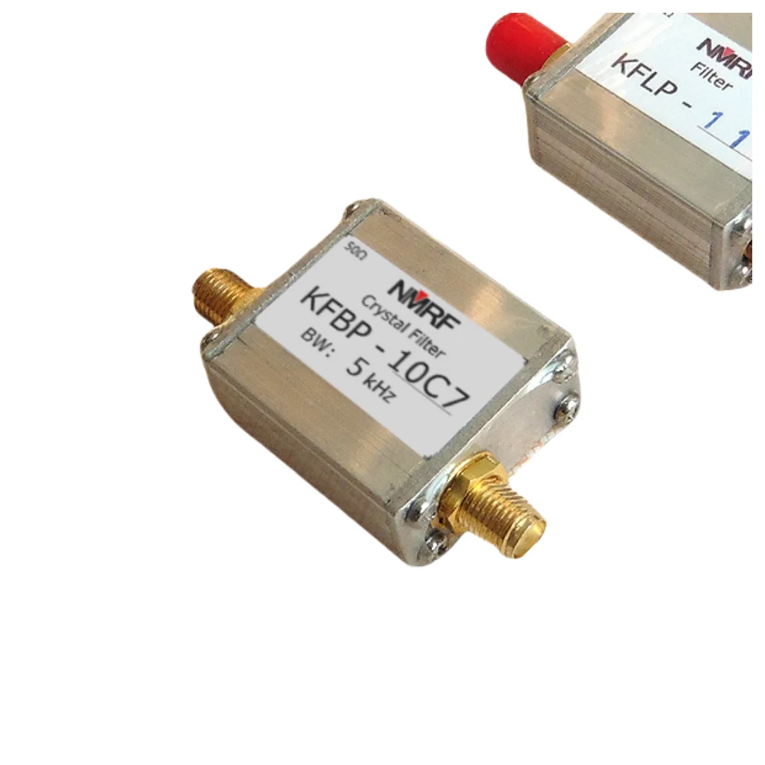 10.7MHz Coaxial Bandpass Crystal Filter, SMA Interface, IF Filter, Bandwidth 5kHz