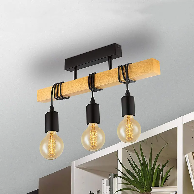 Modern Creative Wood Chandelier Light Ceiling Solid Wooden Dining Room Living Room Restaurant Pendant Lamp Hanging Lamp