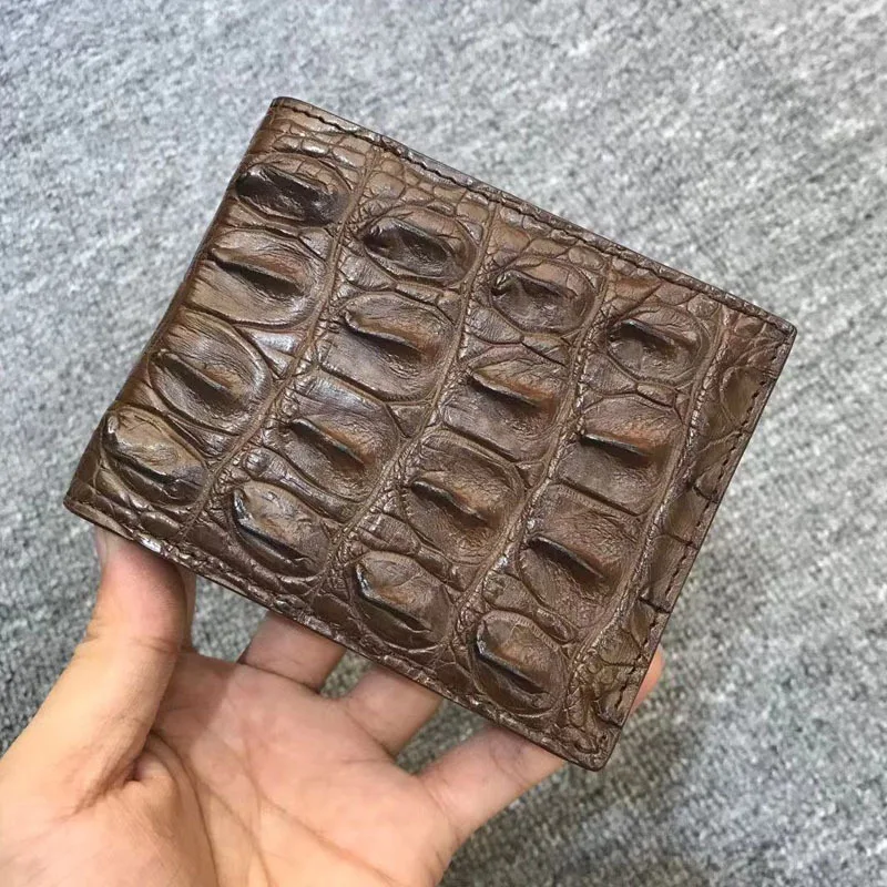 2024 New Fashion Business Men\'s Alligator Wallets Crocodile Genuine Leather Short Wallet Boy Brand Luxury Card Holder Purse