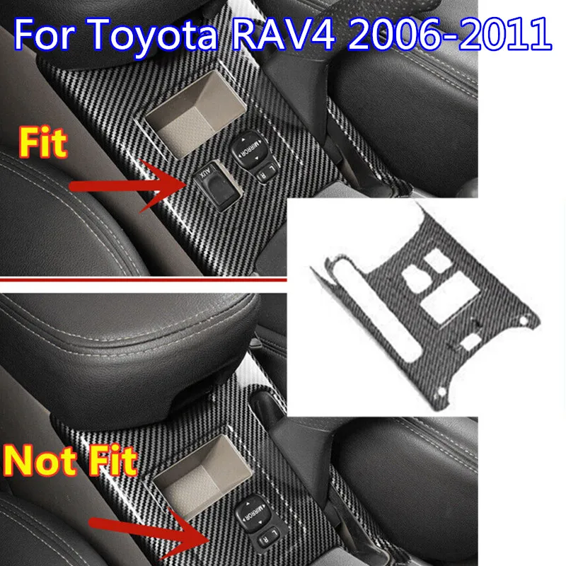 

New ABS Carbon Fiber Central Handbrake Panel Cover Trim Cover For Toyota RAV4 2006 2007 2008 2009 2010 2011