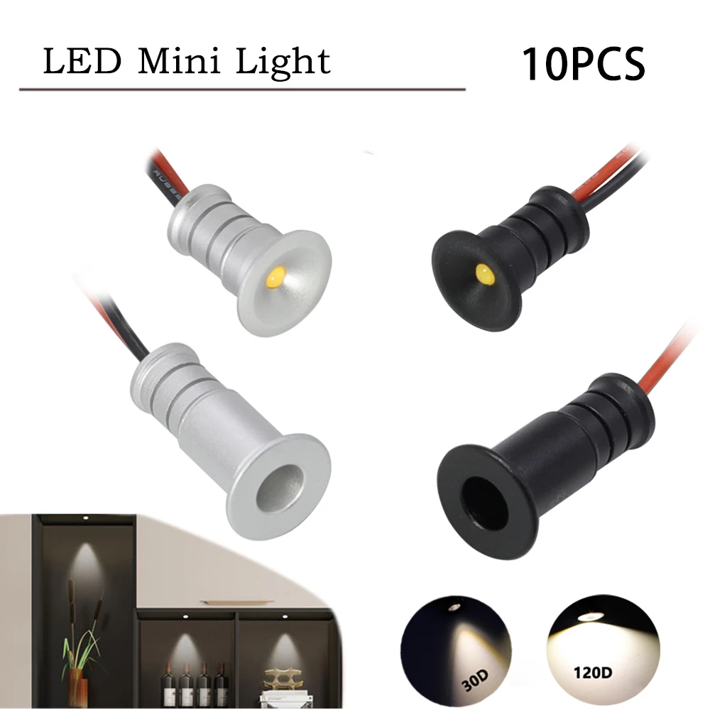 mini recesso led teto spot light gesso cartonado spotlight dc12v downlight para colecao moveis de gabinete spot lamp 10 mm 05w 01